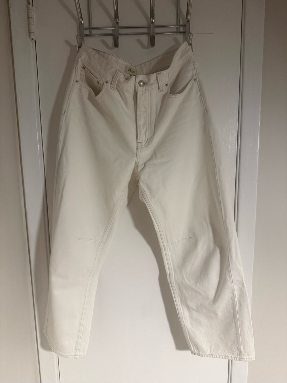 Madewell Darted Barrel Leg Jeans Off-White - Picture 5 of 7